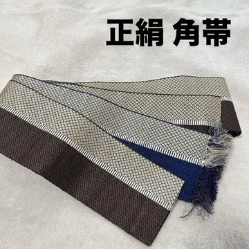 남성용 오비 순수 실크 리버서블 브라운 계열 블루 계열 바이컬러