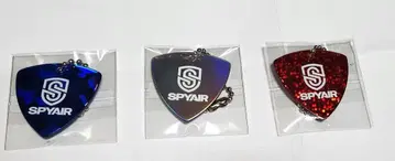 SPYAIR 굿즈 피크 키링 빨간색 파랑 실버 3종 세트