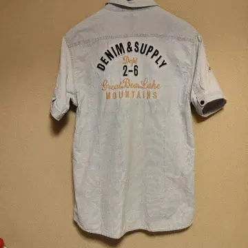 DENIM & SUPPLY 백 자수 로고 반팔 셔츠