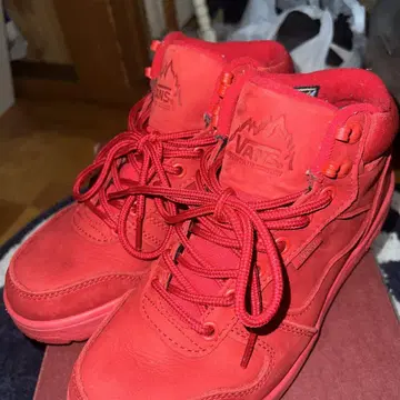 VANS 하이컷 신발 레드 워터테크 25.5cm