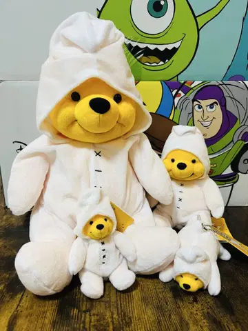 별의 푸우 반짝이는 별 봉제 인형 플러시 체인 마스코트 4종 세트
