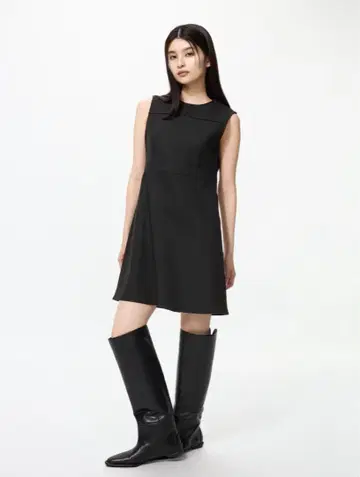 유니클로 더블 페이스 미니 원피스