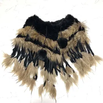 새상품급 그레이스 콘티넨탈 퍼 판초 토끼 라쿤