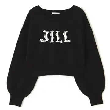 질 바이 질 스튜어트 JILLSTUART 로고 자카드 니트