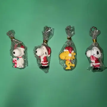 [ 초레어 쇼와 레트로 ] SNOOPY 크리스마스 세트 볼체인 전4종