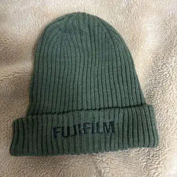 FUJIFILM 니트 모자 올리브 그린