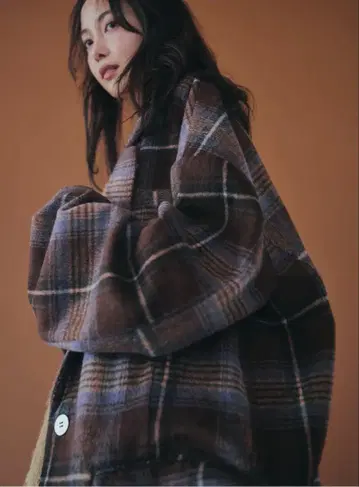 Andequal checked over jacket blue