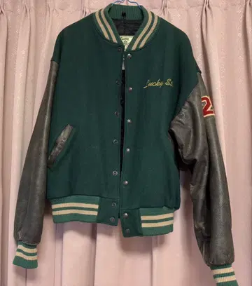 레어 럭키 스트라이크 125주년 기념 바시티 자켓