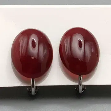 미사용 보관품 붉은 마노 클래식 귀찌