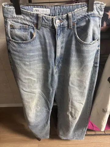 ZARA 라이트 블루 와이드 스트레이트 데님