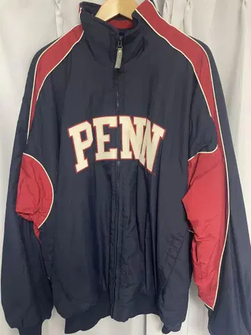 PENN 로고 스포츠 자켓 네이비/레드