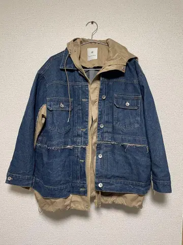 BITTOKO 후드 부착 데님 자켓