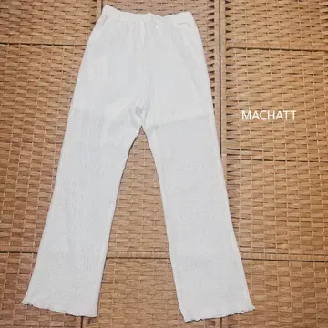 미사용 택 포함 MACHATT 마차트 이지 팬츠 와이드 화이트