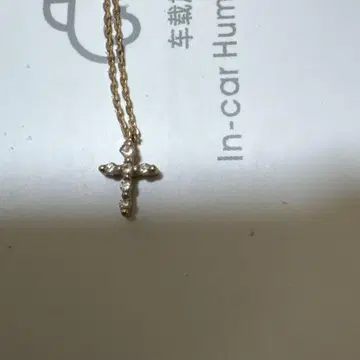 agete 아가트 다이아몬드 크로스 목걸이 골드