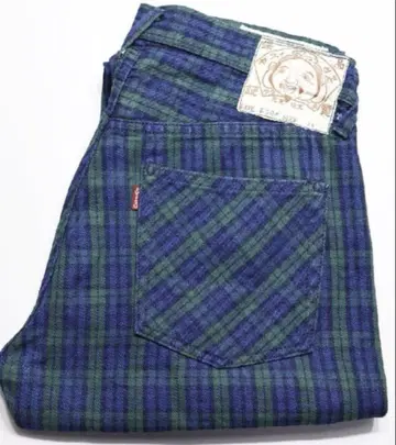 새상품급!? EVISU #5500 블랙워치 yamane 도락