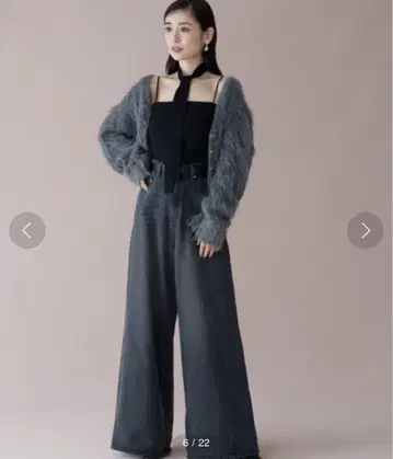 snidel 와이드 데님 팬츠(BLK-00)