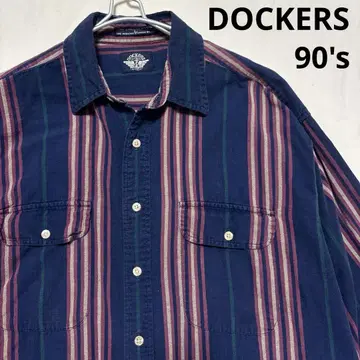 90s DOCKERS 다커스 멀티 스트라이프 긴팔 셔츠