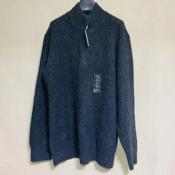 새상품 UNIQLO 유니클로 수플레얀 하프 지퍼 스웨터 다크 그레이