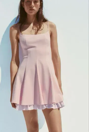 zara 스트라이프 콤비 숏 기장 원피스