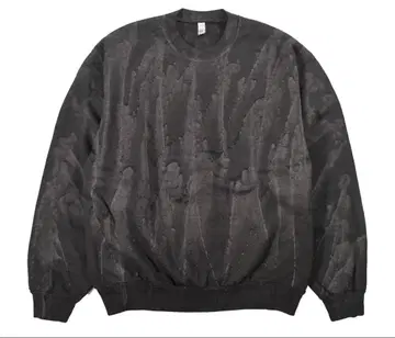 Drip Dye Crewneck Sweat Shirt Black