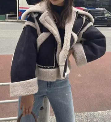 EMODA 무스탕 자켓 블랙