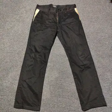 클라이미 레오파드 무늬 포켓 블랙 치노 팬츠