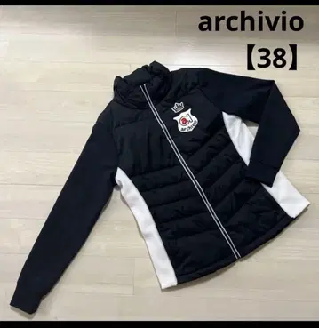 [컨디션 최상] archivio 다운 블루종 아우터 골프 슬림 38