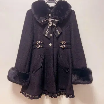 LIZLISA 비쥬 리본 미니 A라인 코트