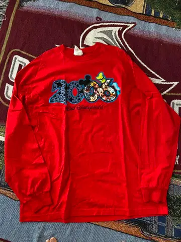 구제 의류 2000년 디즈니 월드 긴팔 티셔츠