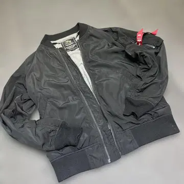 ALPHA INDUSTRIES 블랙 MA-1 플라이트 자켓 L
