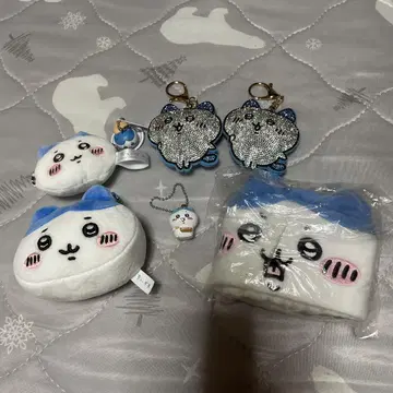 치이카와 (먼작귀) 하치와레 키링 봉제 인형 리스트 밴드 세트