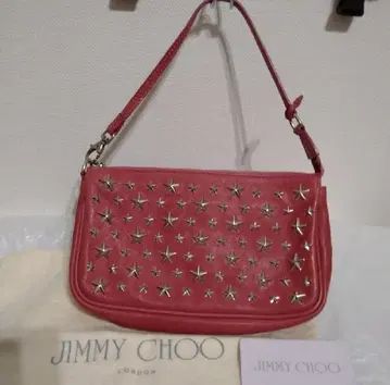 JIMMY CHOO 가죽 핸드백 스터드 장식