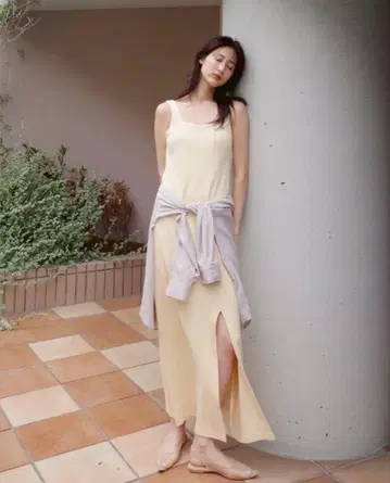 Fit 패드 RIB 스퀘어 드레스