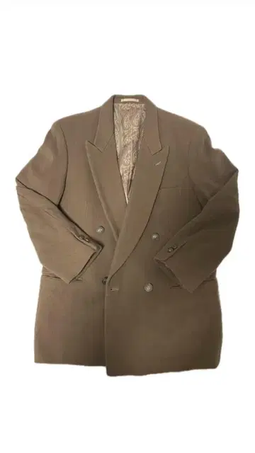 브라운 더블 브레스트 테일러드 자켓