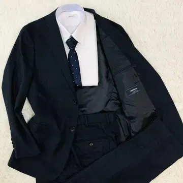 새상품급 뉴요커 셋업 수트 하운드투스 체크 패턴 네이비 펜 체크