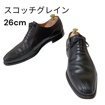 스코치 그레인 비즈니스 슈즈 스왈로우 토 블랙 26cm 투심