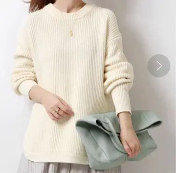 Spick & Span 라운드 헴 꽈배기 풀오버 니트 스웨터 새상품급