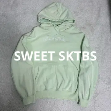 SWEET SKTBS 스위트 스케이트보드 후드티 라이트 그린 로고