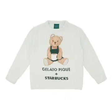 gelato pique 파우더 베어 자카드 풀오버 민트 그린