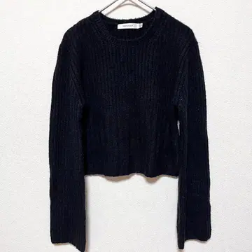 [ F ] moussy 마우지 여성용 니트 스웨터 긴팔 블랙