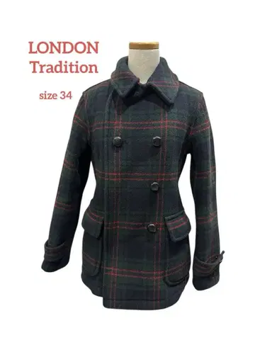 [ 최종 가격 인하 ] LONDON Tradition 체크 숏코트 34
