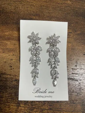 [ 새상품급 ] bride me 지르코니아 브라이덜 귀걸이 실버
