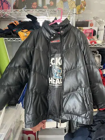ECKO UNLTD 가죽 다운 자켓
