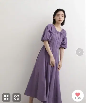 퍼플 백리본 원피스 NATURALBEAUTYBASIC