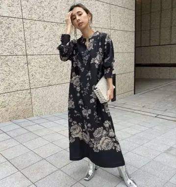 Ameri vintage REHEMA KEY NECK DRESS