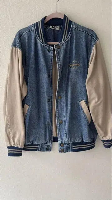 하겐다즈 바시티 자켓 데님 블루