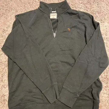 Abercrombie & Fitch 하프 지퍼 트레이닝복 다크 그린