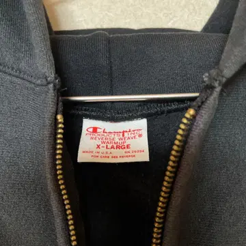 Champion 리버스 위브 후드티 XL 블랙