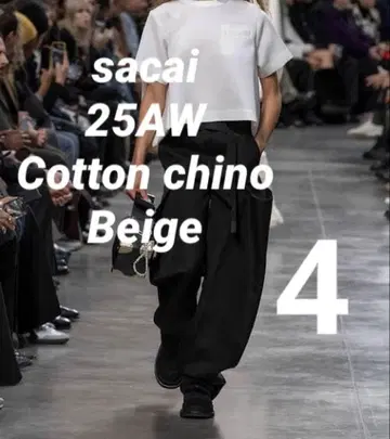 레어 sacai 25AW cotton chino pants Beige 4