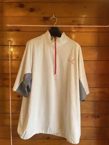 PUMA 하프 지퍼 자켓 XL 화이트/그레이